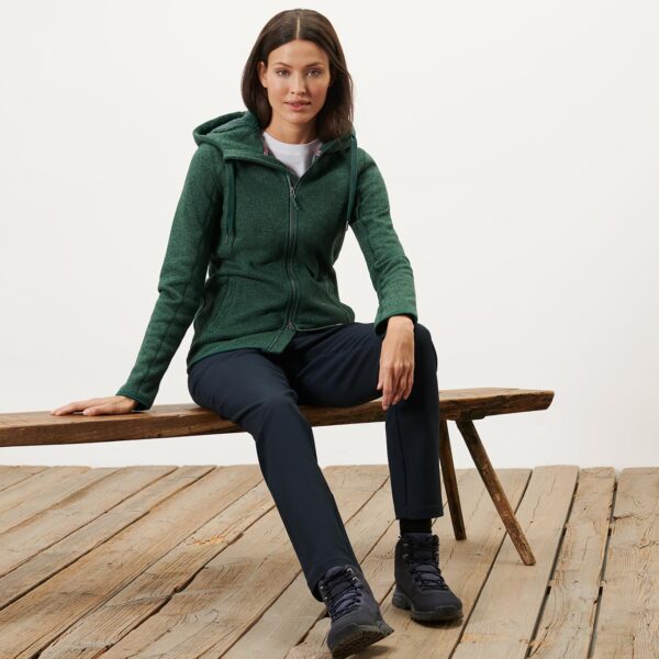 Green Tchibo fleece jacket with a hood.