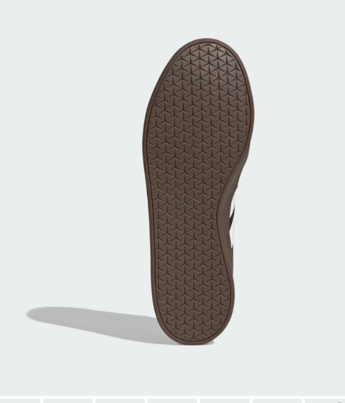 Adidas Neo VL Court Shoes, black with white stripes and beige toe cap.