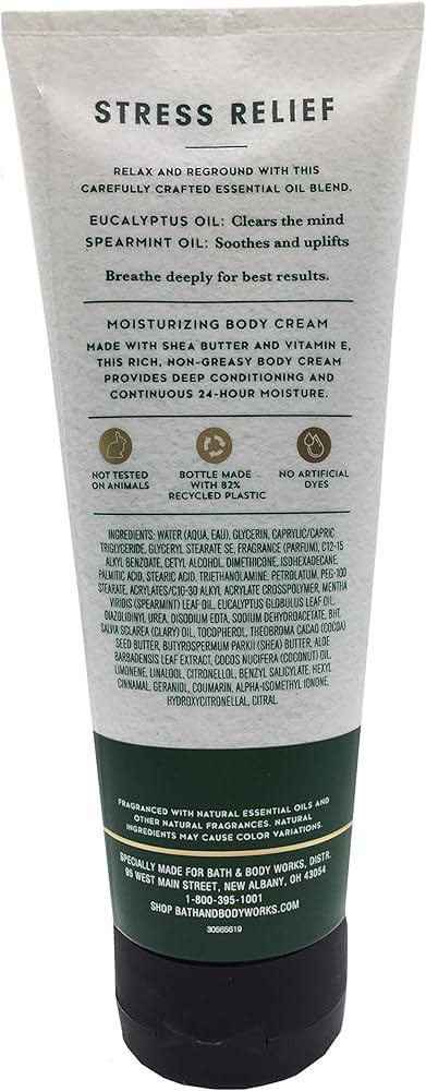 Bath & Body Works Aromatherapy Stress Relief Eucalyptus + Spearmint Body Cream - Image 2
