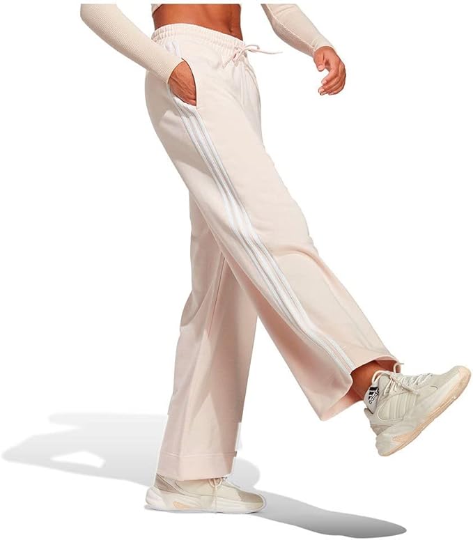 Adidas Wide Leg Fleece Pants-Adidas GB8468 - Image 3