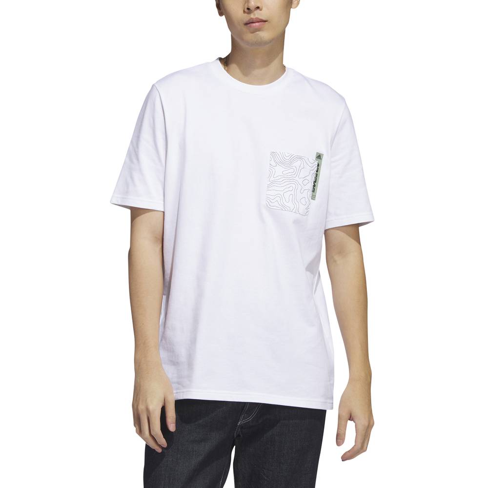 Adidas City Escape Graphic T-Shirt - Men's - White-Adidas GB9484 - Image 3