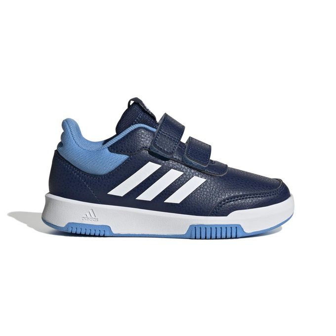 Adidas Tensaur Sport 2.0 CF K Kids' Shoe in navy blue with white stripes and velcro straps.
