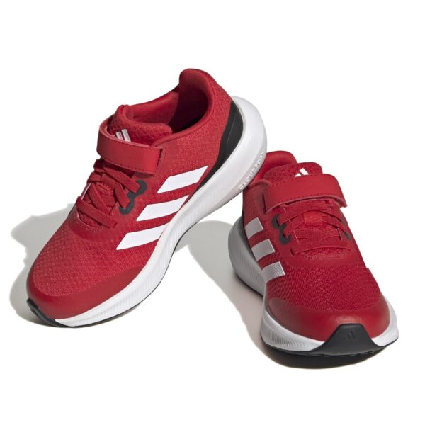 Adidas Runfalcon 3.0 CF I Kids' Running Shoe in red with white stripes and velcro strap.
