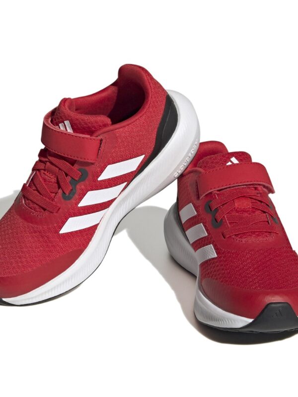 Adidas Runfalcon 3.0 CF I Kids' Running Shoe in red with white stripes and velcro strap.