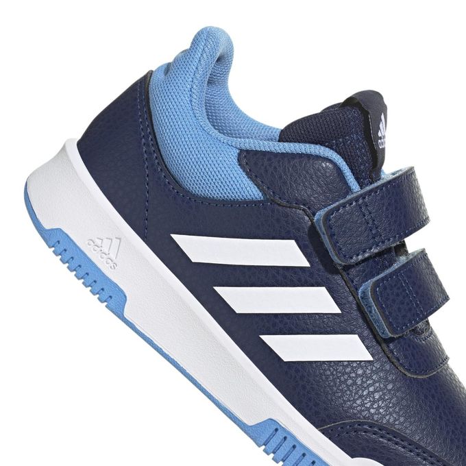 Adidas Tensaur Sport 2.0 CF K Kids' Shoe in navy blue with white stripes and velcro straps.