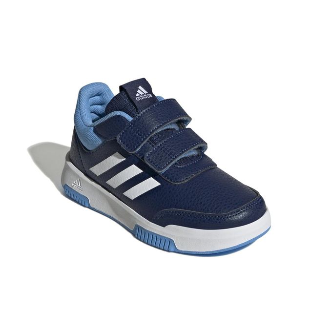 Adidas Tensaur Sport 2.0 CF K Kids' Shoe in navy blue with white stripes and velcro straps.