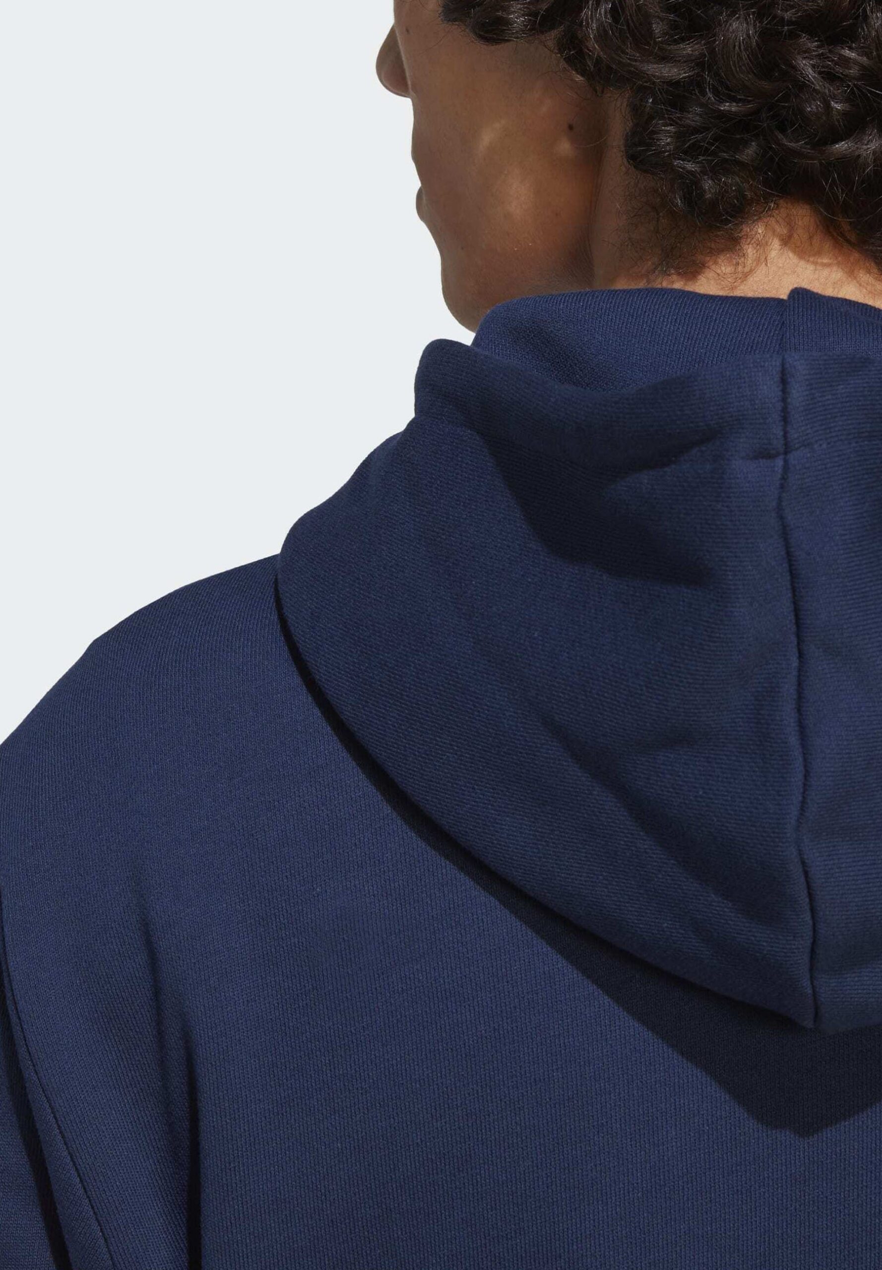 Adidas Originals Adicolor Classics Trefoil Hoodie Navy Blue-Adidas GB8200 - Image 4