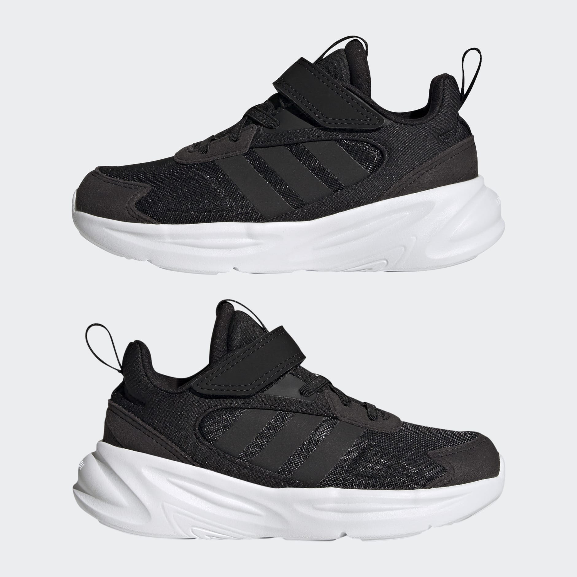 Adidas Ozelle Kids El Running Shoes - Black/White-Adidas GW1560 - Image 7