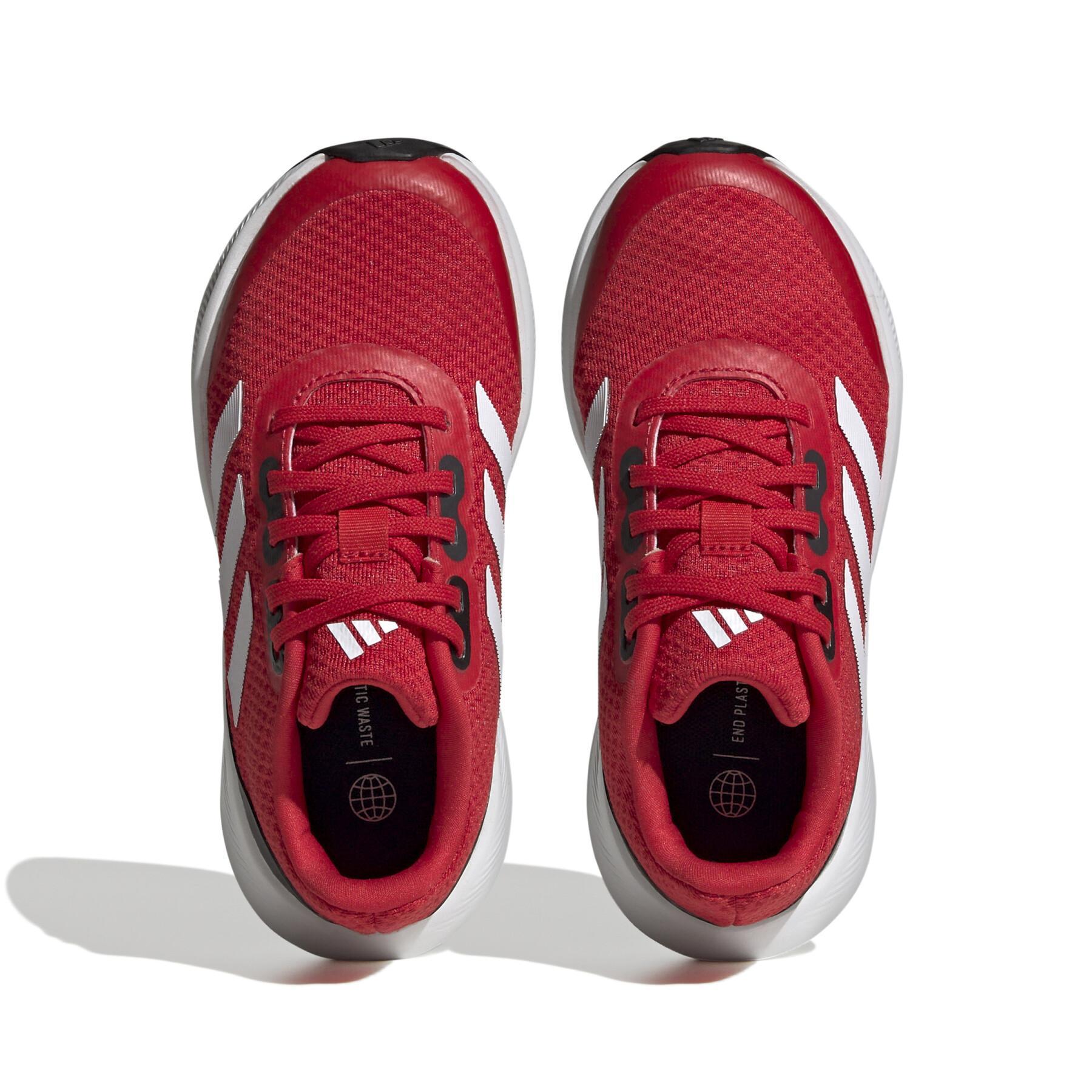 Adidas Runfalcon 3.0 Running Shoe - Red and White-Adidas HP5841 - Image 4