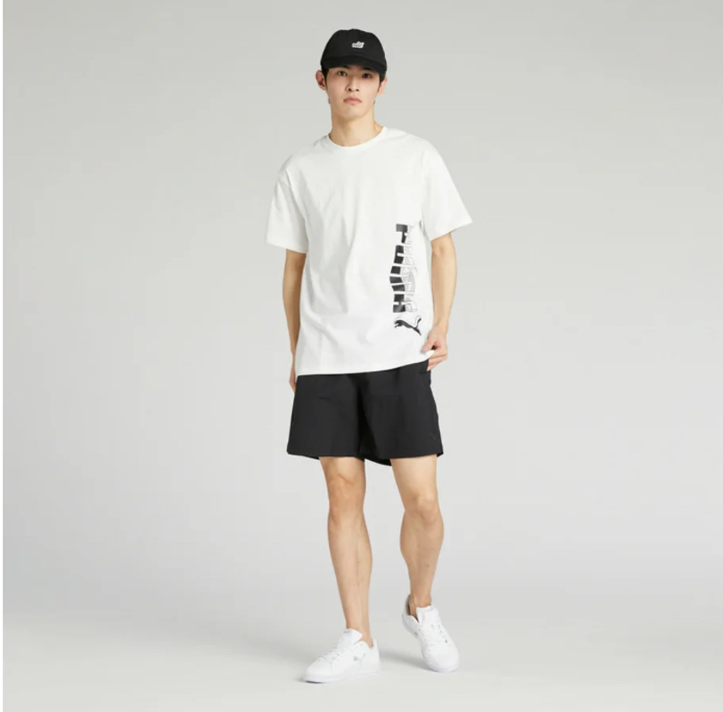 PUMA Men's T-Shirt with Vertical Logo Print-Puma686868-02 - Image 2