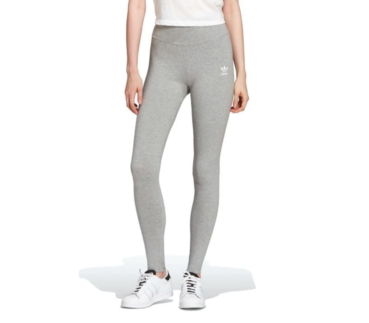 Women's Adidas Trefoil Leggings - Grey-Adidas HD2351
