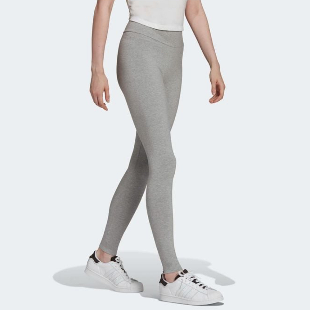 Women's Adidas Trefoil Leggings - Grey-Adidas HD2351 - Image 3