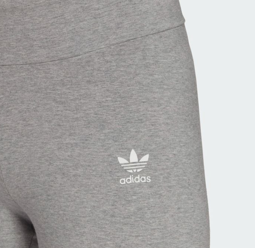 Women's Adidas Trefoil Leggings - Grey-Adidas HD2351 - Image 4