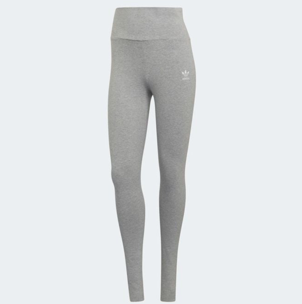 Women's Adidas Trefoil Leggings - Grey-Adidas HD2351 - Image 5