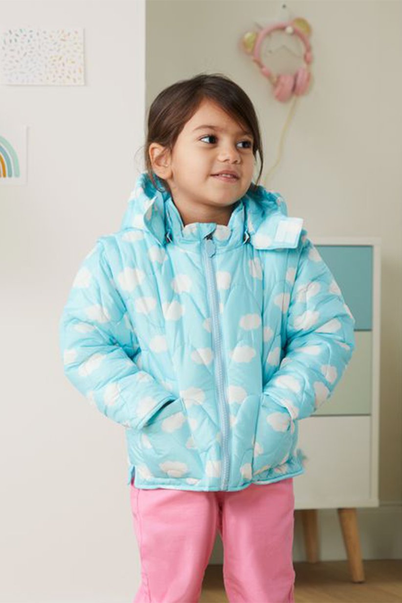 Tchibo Cloud Print Hooded Puffer Jacket-Tchibo 159240