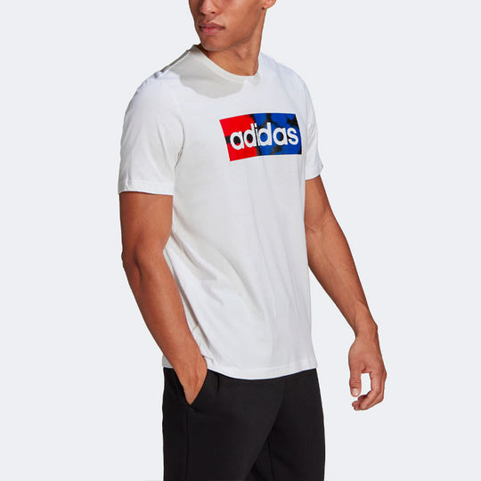 Adidas Men's Box Logo Graphic T-Shirt-Adidas GL3253 - Image 2