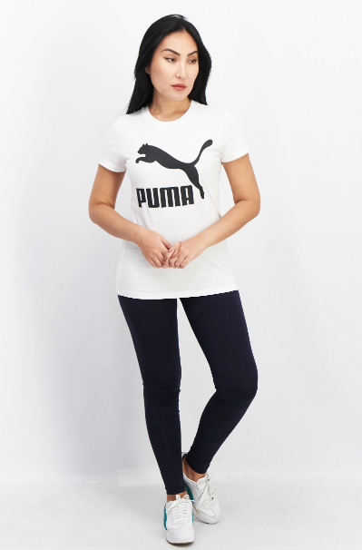 PUMA Classics Women's Logo T-Shirt-Puma 53007602 - Image 2