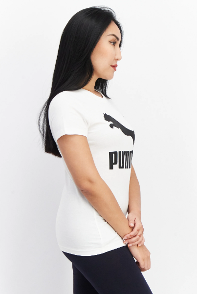 PUMA Classics Women's Logo T-Shirt-Puma 53007602 - Image 3