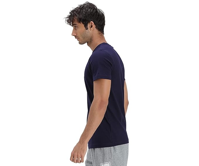 PUMA Men's Navy Blue Graphic T-Shirt-Puma 67001902 - Image 2