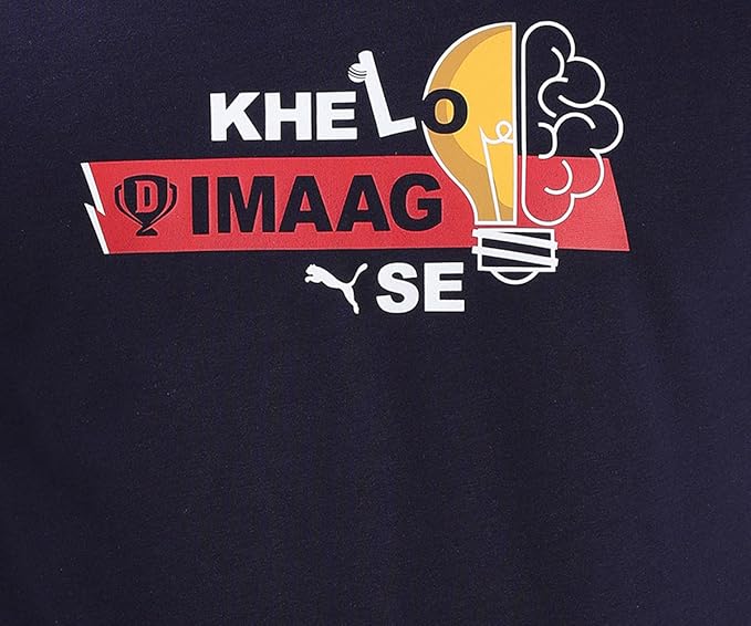 PUMA Men's Navy Blue Graphic T-Shirt-Puma 67001902 - Image 5