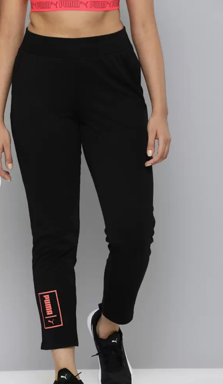 Puma Women's Black Track Pants-Puma 67039301 - Image 2