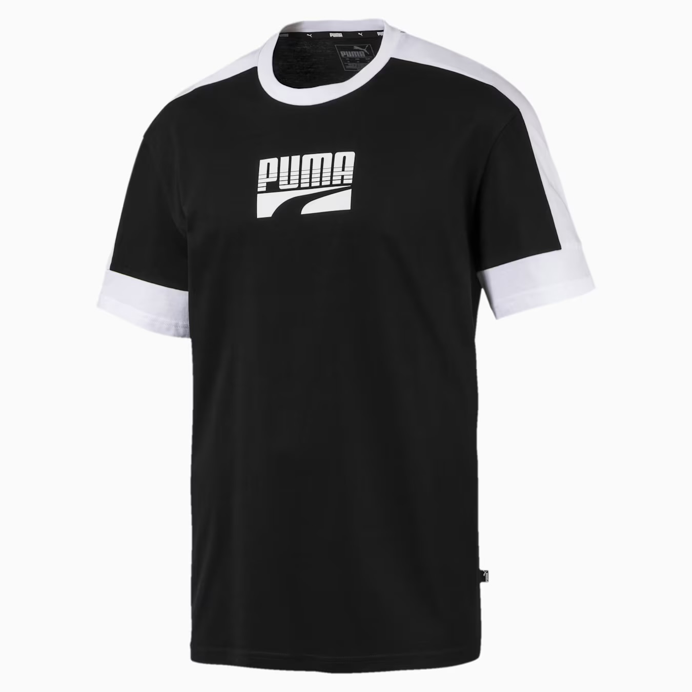 Puma Men's Black & White Graphic Logo T-Shirt-Puma580543-01 - Image 4