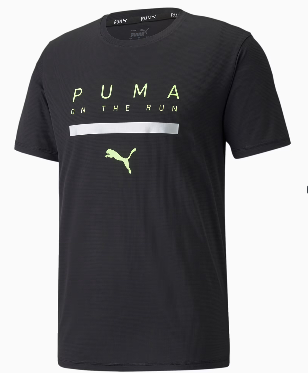 Puma Men's Black "On The Run" Graphic T-Shirt-Puma 520855-01 - Image 4