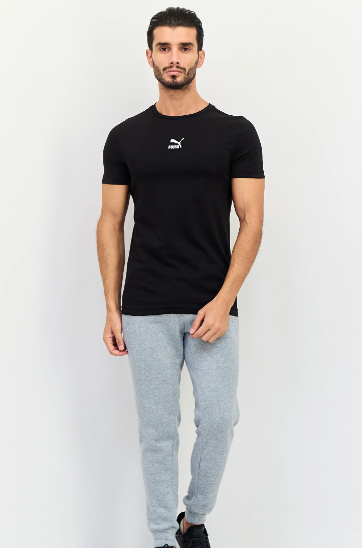 Puma Classics Men's Small Logo T-Shirt-Puma676035-01 - Image 4