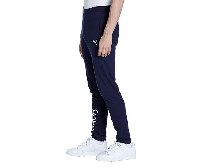 PUMA Men's Navy Blue Track Pants with Graphic-Puma 848355-98 - Image 2