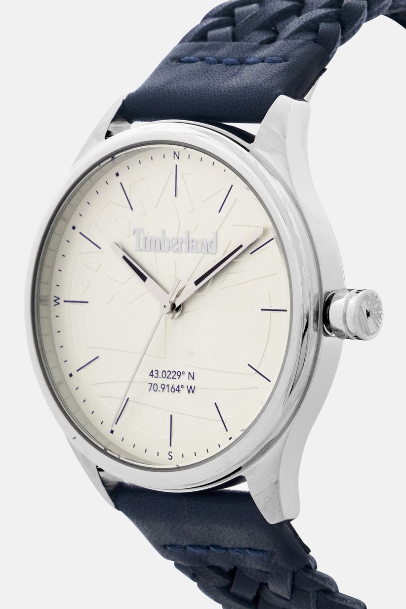 Timberland Men's White Dial Watch with Blue Braided Strap Timberland Men's White Dial Watch with Blue Braided Strap-TDWGA2100701 - Image 4