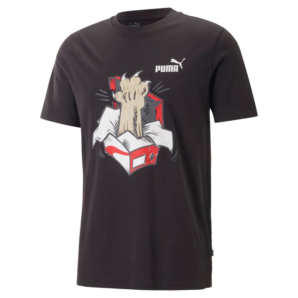 Puma Black Graphic "Sneaker Cat" Print T-Shirt-Puma674478-01 - Image 2