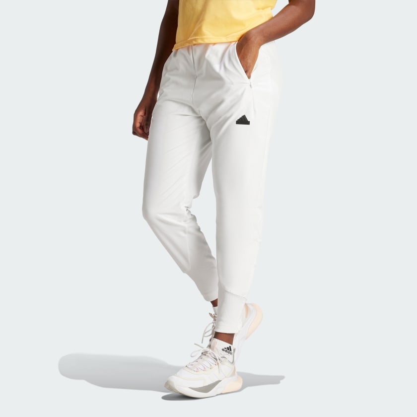 Adidas Women's White Athletic Pants-Adidas IS1874