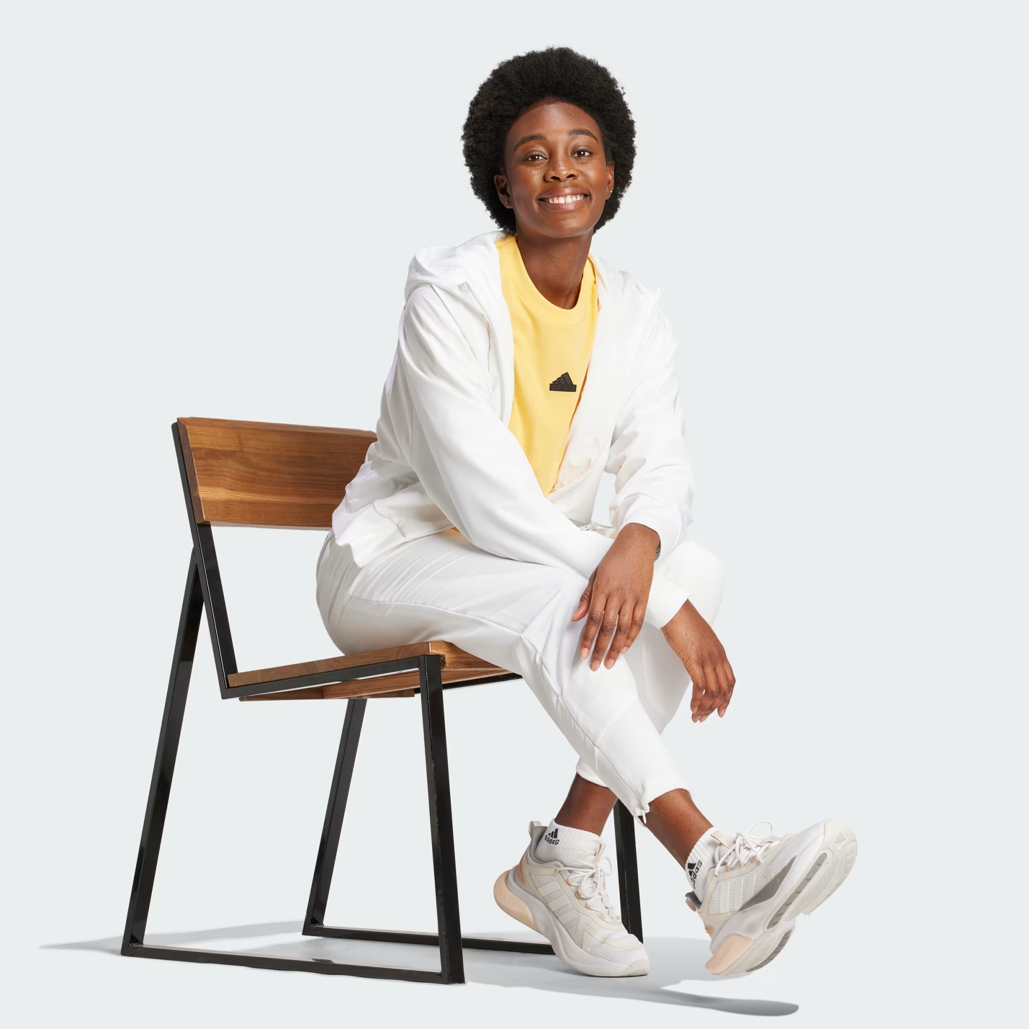 Adidas Women's White Athletic Pants-Adidas IS1874 - Image 3