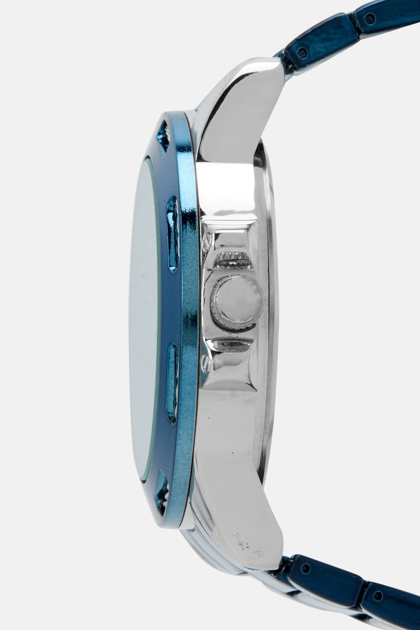 Tahari Men's Blue Honeycomb Dial Watch with Industrial Bezel-TAH60047BU - Image 5