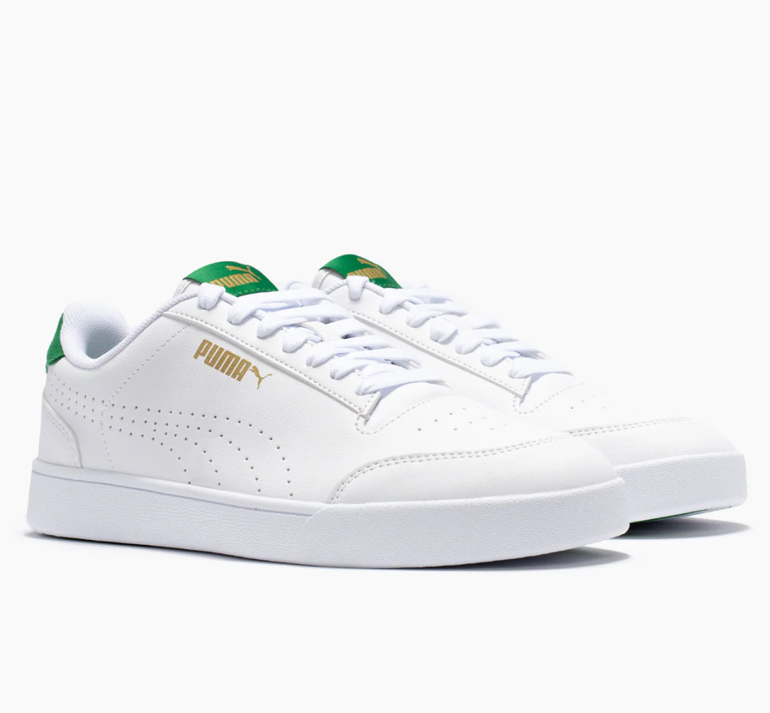 PUMA Serve Pro Lite Men's Sneakers in White with Green Heel Accent-Puma380150-09 - Image 3