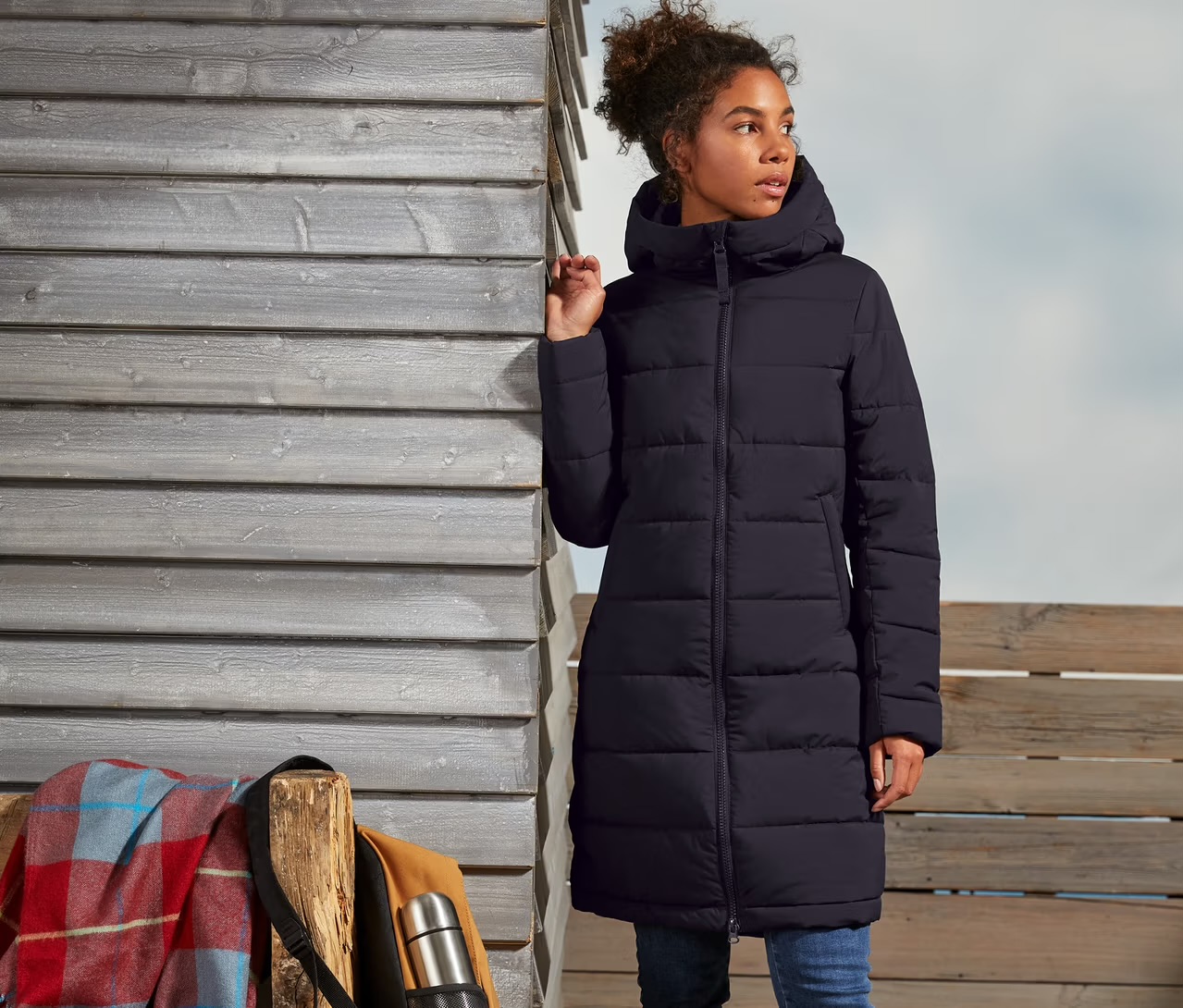 Tchibo Women’s Longline Quilted Parka-Tchibo 172692