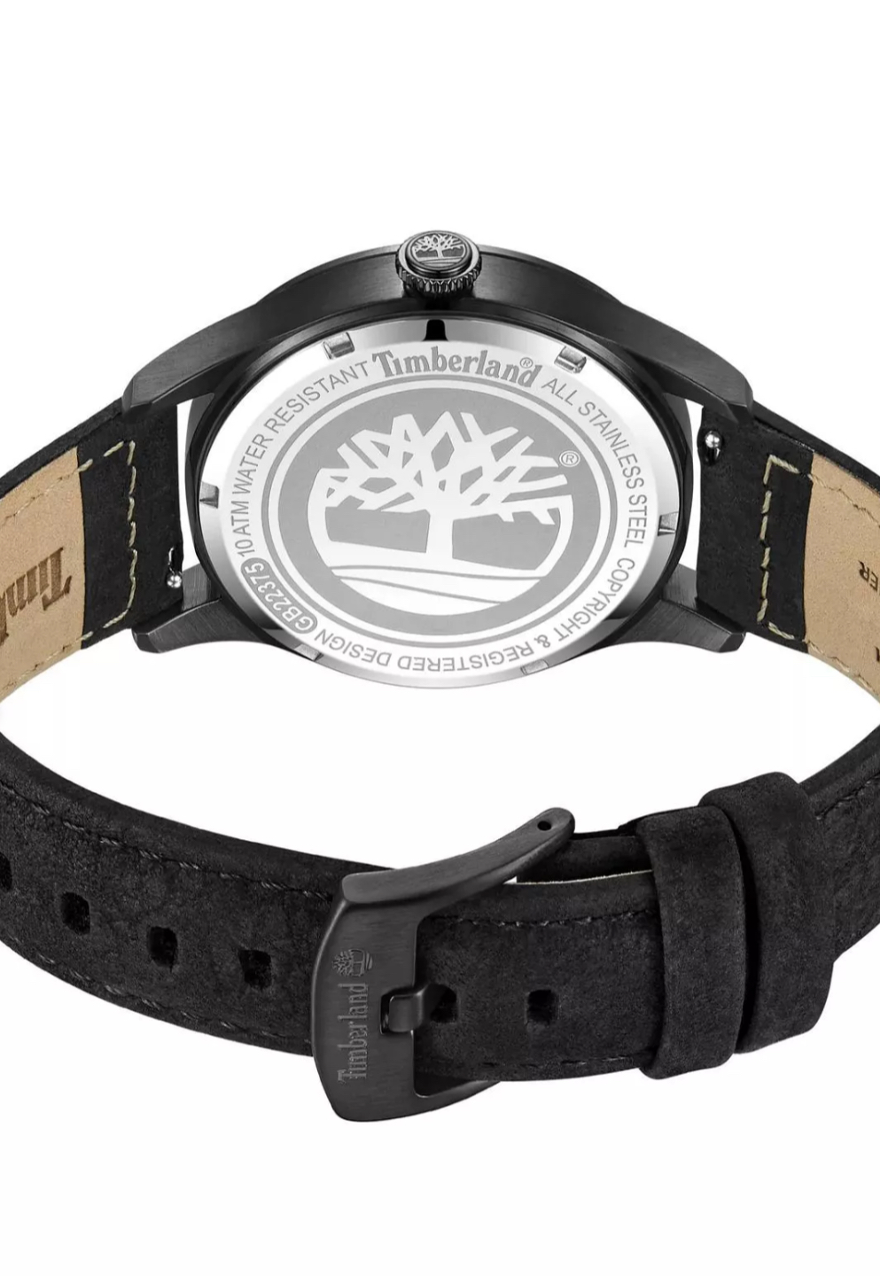 Timberland All-Black Watch with Tree Logo Dial-Timberland TDWGB2237501 - Image 7