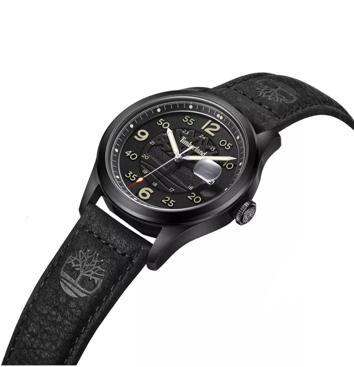 Timberland All-Black Watch with Tree Logo Dial-Timberland TDWGB2237501 - Image 6