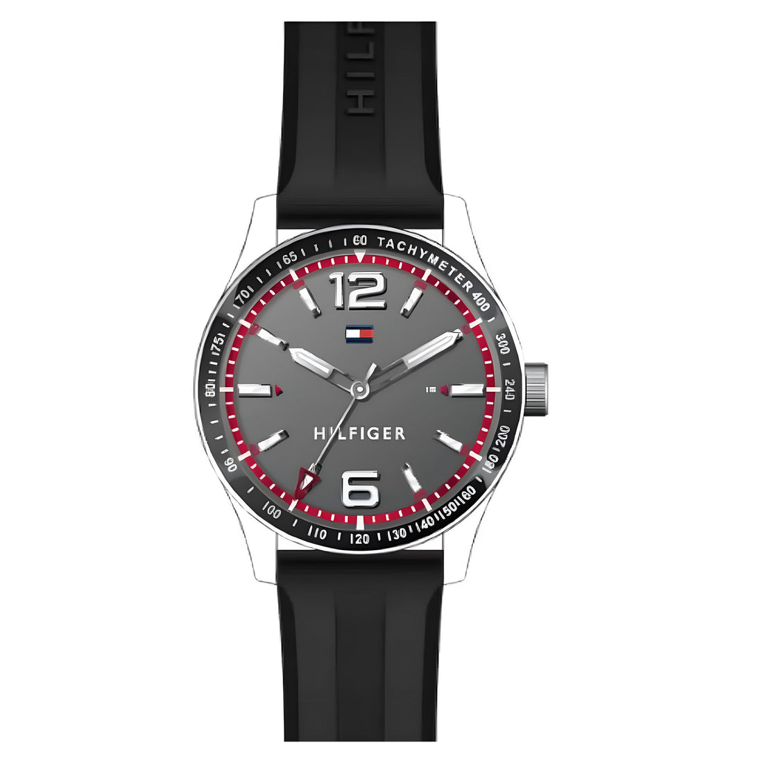 Tommy Hilfiger Analog Watch with Grey Dial and Black Silicone Strap-TOMMY HILFIGER 1791438