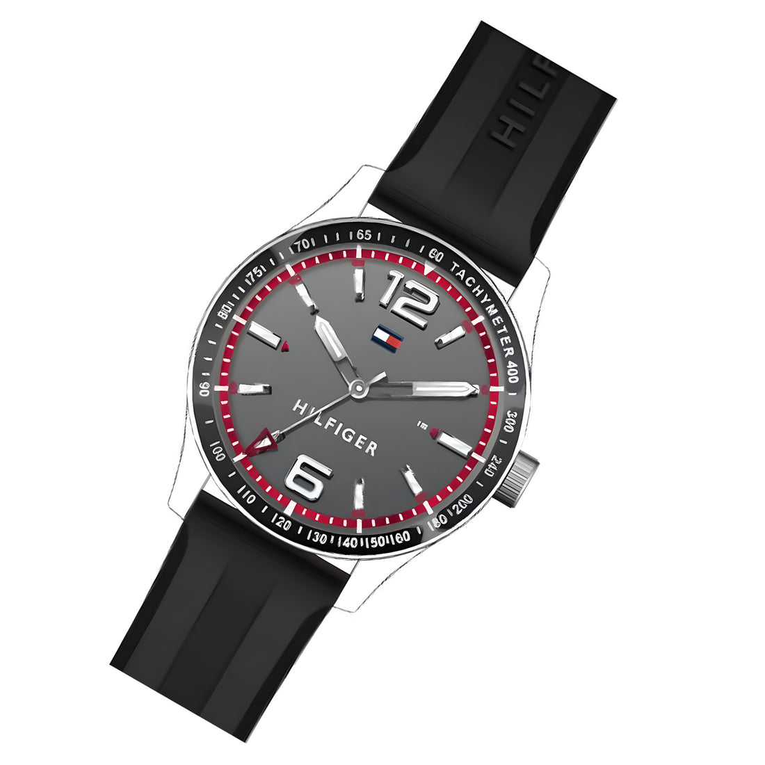 Tommy Hilfiger Analog Watch with Grey Dial and Black Silicone Strap-TOMMY HILFIGER 1791438 - Image 2