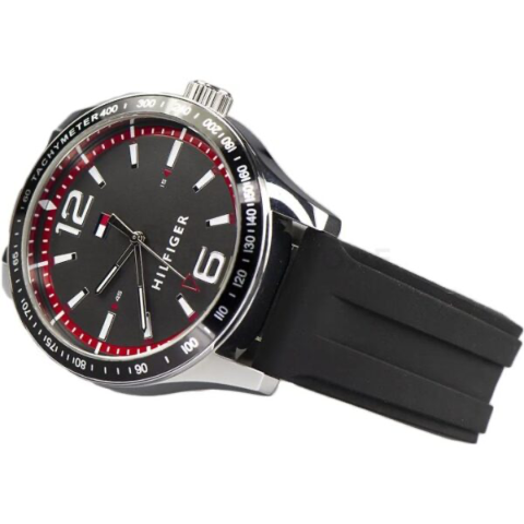 Tommy Hilfiger Analog Watch with Grey Dial and Black Silicone Strap-TOMMY HILFIGER 1791438 - Image 3