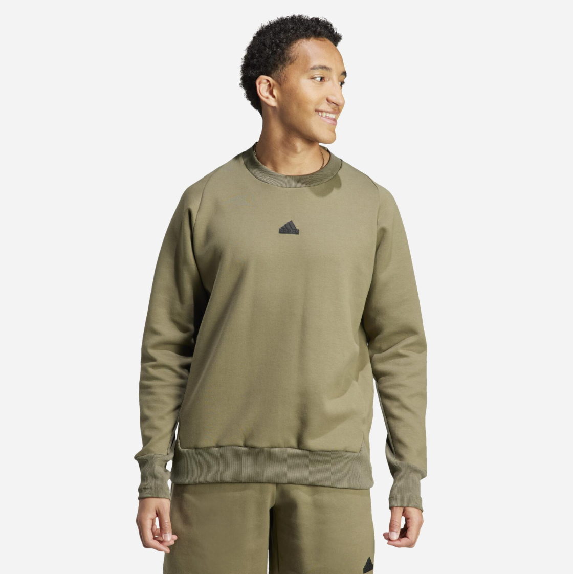 Adidas Z.N.E. Crewneck Sweatshirt - Minimalist Olive Green-Adidas IN5110