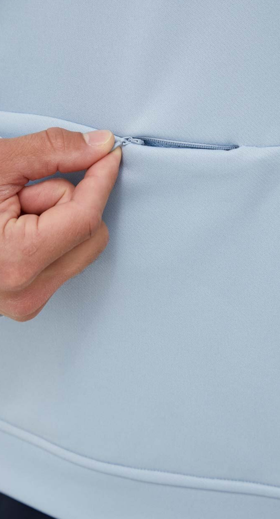 Adidas Men's Train Icons 3-Stripes AEROREADY Training Hoodie - Light Blue-Adidas IJ8117 - Image 7