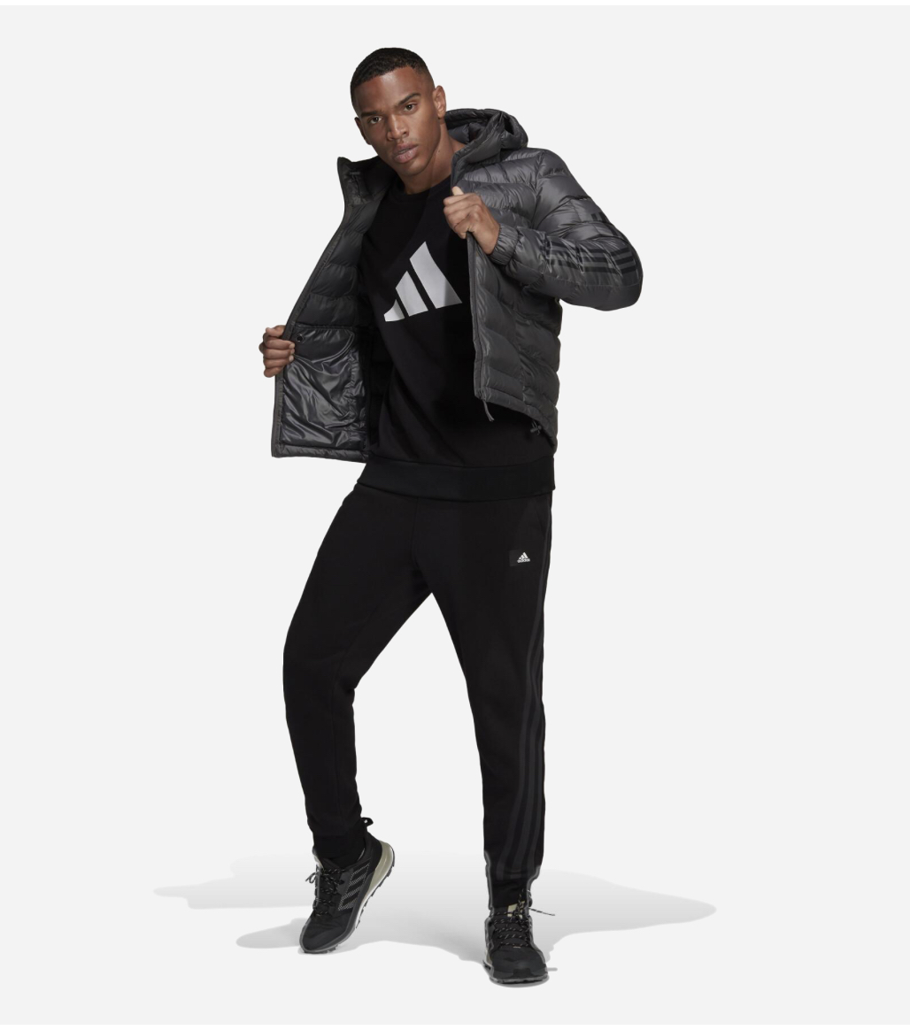 Adidas SDP Badge of Sport Men's Hooded Down Jacket-Adidas GV5330 - Image 4