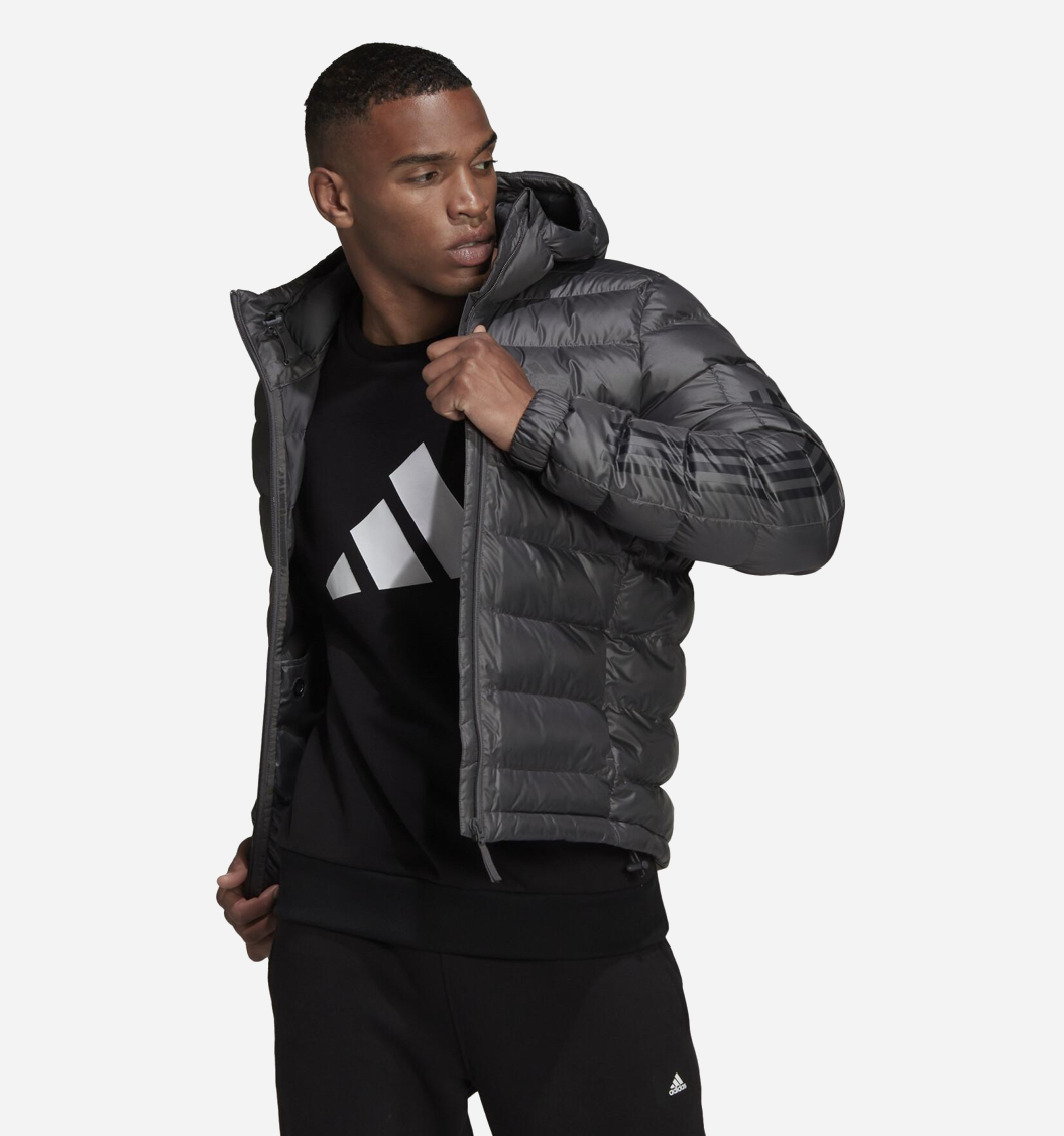 Adidas SDP Badge of Sport Men's Hooded Down Jacket-Adidas GV5330 - Image 3
