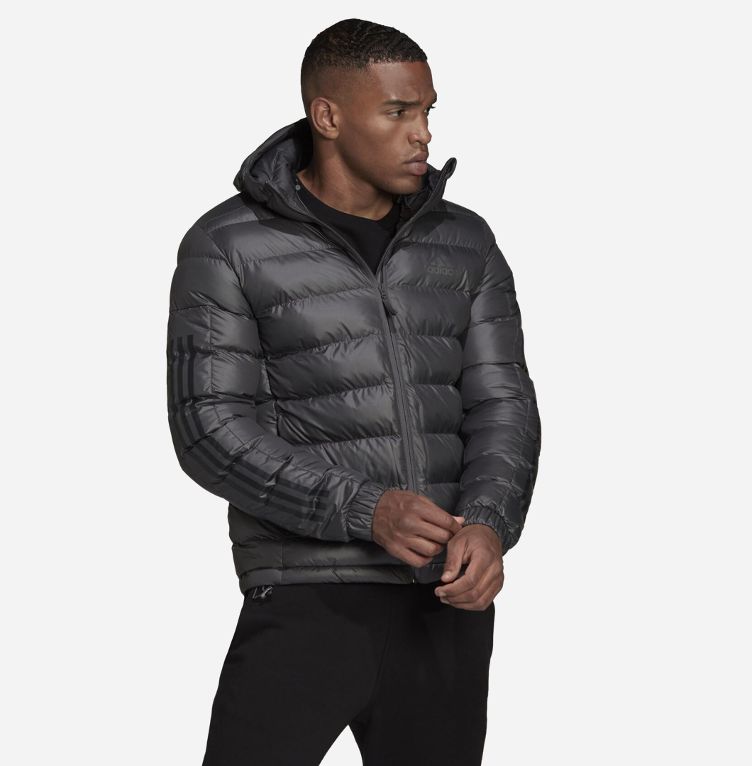 Adidas SDP Badge of Sport Men's Hooded Down Jacket-Adidas GV5330 - Image 2