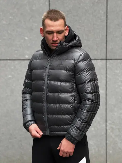 Adidas SDP Badge of Sport Men's Hooded Down Jacket-Adidas GV5330 - Image 8