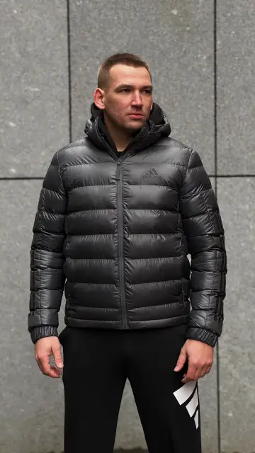 Adidas SDP Badge of Sport Men's Hooded Down Jacket-Adidas GV5330 - Image 7