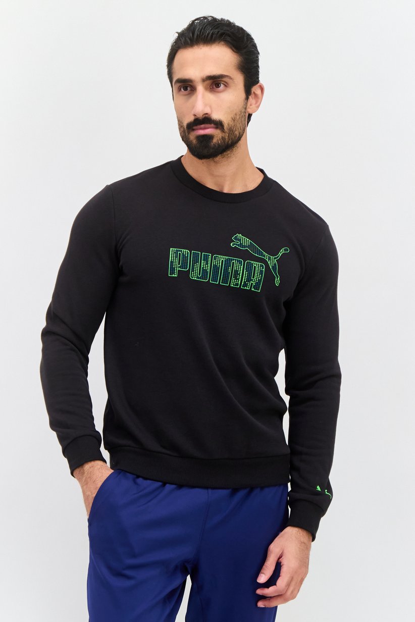 Puma Men's Graphic Wordmark Crew Neck Sweatshirt-Puma 681049-01