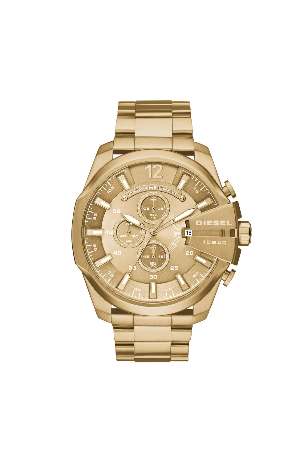 Diesel Mega Chief Chronograph Gold-Tone Stainless Steel Men's Watch-DESEL DZ4360